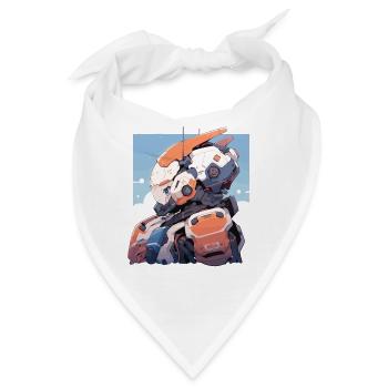Roboter - Bandana - Weiß - Vorne