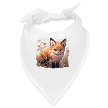 Fuchs Füchse Fuchs Kinder Fuchs Baby Tier Wald - Bandana - Weiß - Vorne