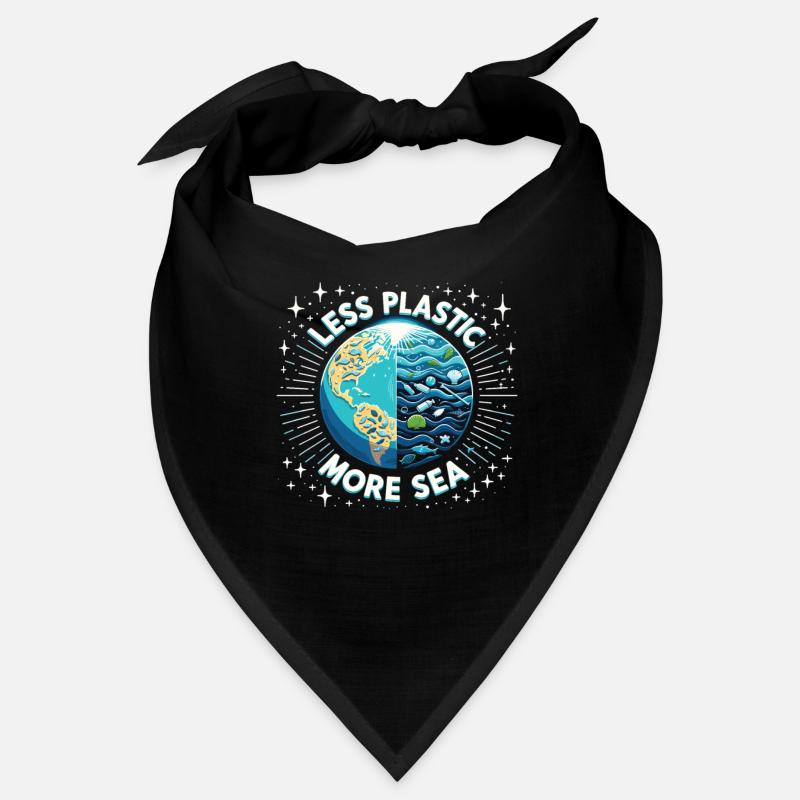 Less Plastic More Sea Environment Environmentalists Bandana