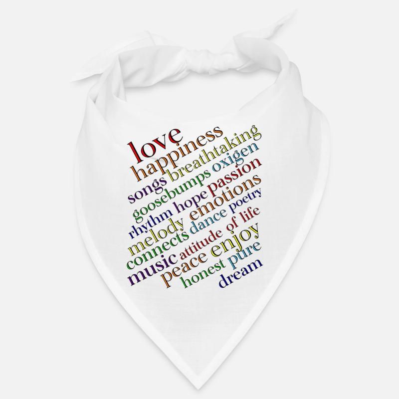 Regenbogen Typografie Lebensfreude Bandana