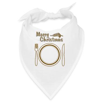 TELLER BESTECK MERRY CHRISTMAS - Bandana - Weiß - Vorne