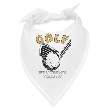GOLF WEIL THERAPIE TEUER IST - Bandana - Weiß - Vorne