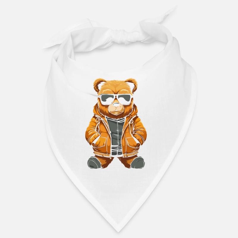 Ours Ours brun - Bandana - blanc