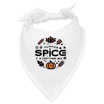 Pumpkin Spice und alles Schöne - Bandana - Weiß - Vorne