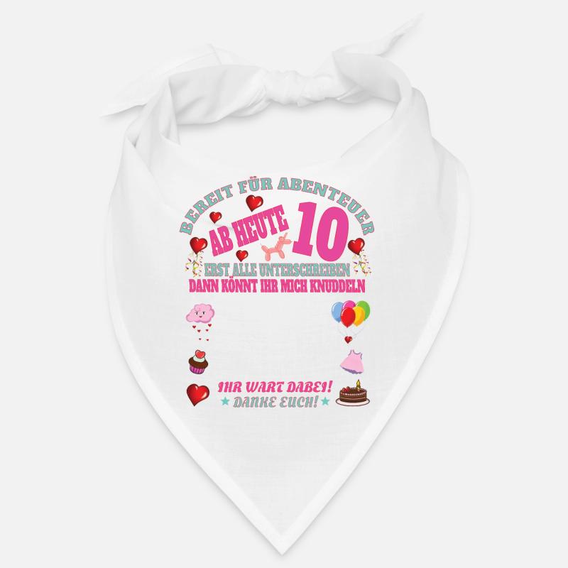 10. Geburtstag Mädchen & Junge Gästebuch Bandana