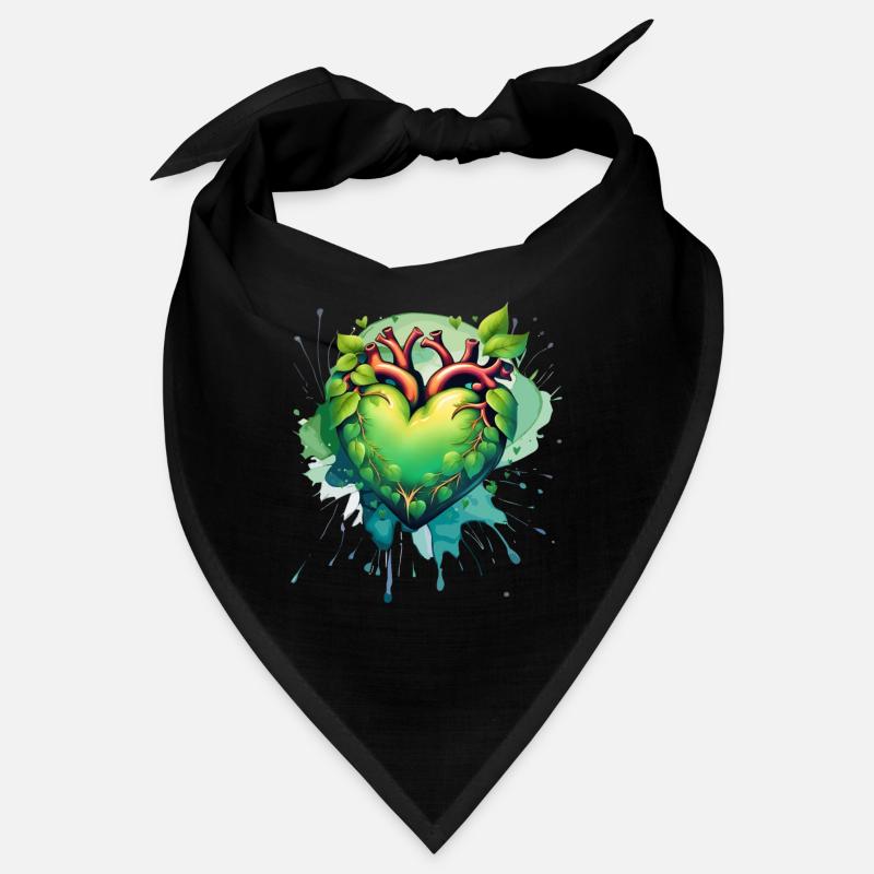 Grünes Herz Bandana