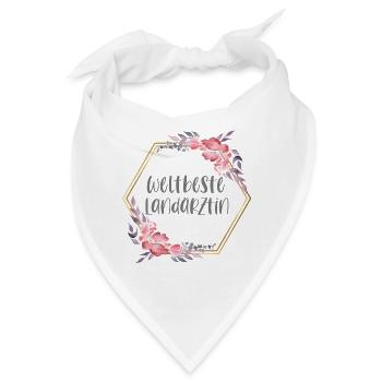 Landärztin Ärztin Doktorin Beruf Geschenk - Bandana - Weiß - Vorne
