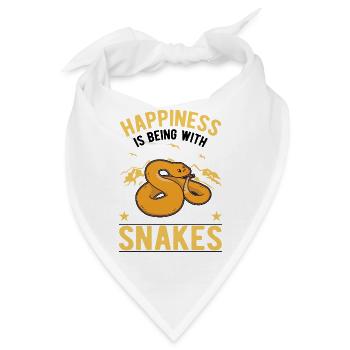 Schlangen Besitzer Kornnatter Natter - Bandana - Weiß - Vorne
