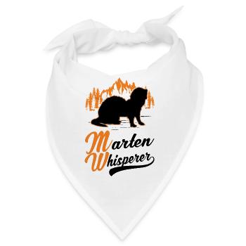Marder Flüsterer Baummarder - Bandana - Weiß - Vorne