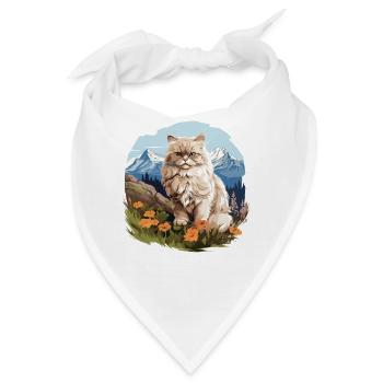Persian Cat Perser Katze - Bandana - Weiß - Vorne