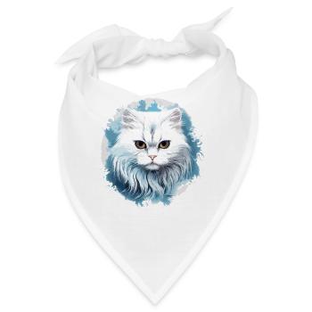 Persian Cat Perser Katze - Bandana - Weiß - Vorne