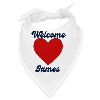 James willkommen - Bandana - Weiß - Vorne