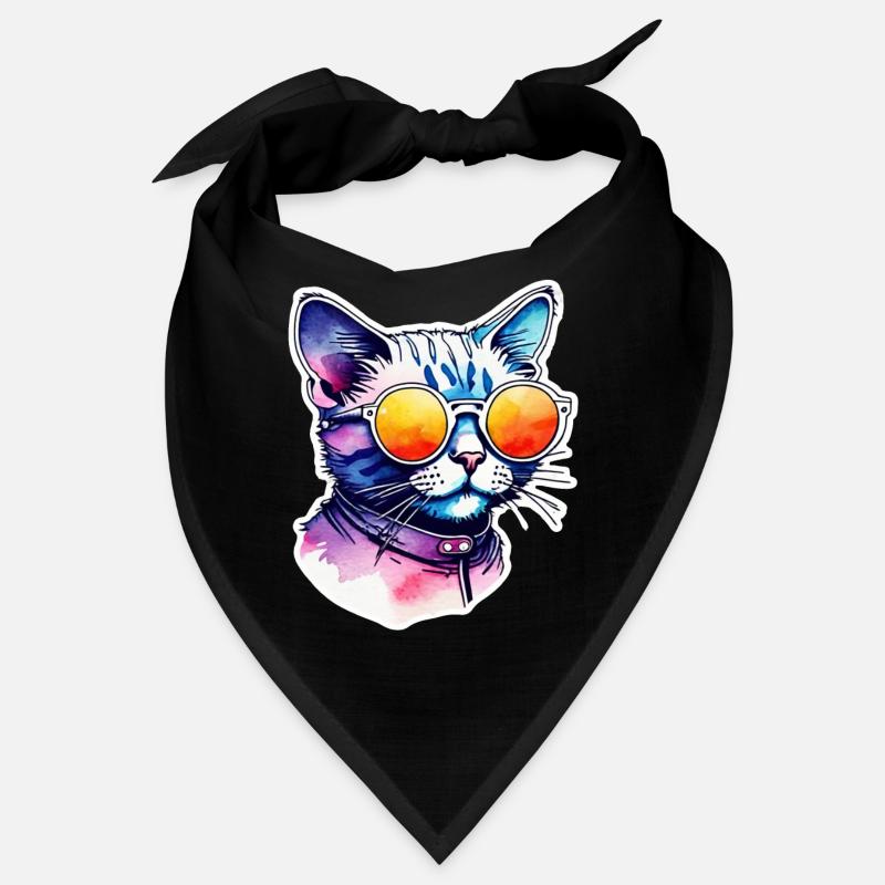 Katze oder Kätzchen - Niedlich - Sonnenbrille Bandana