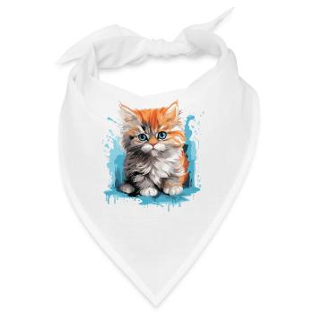 Persian Cat Perser Katze - Bandana - Weiß - Vorne