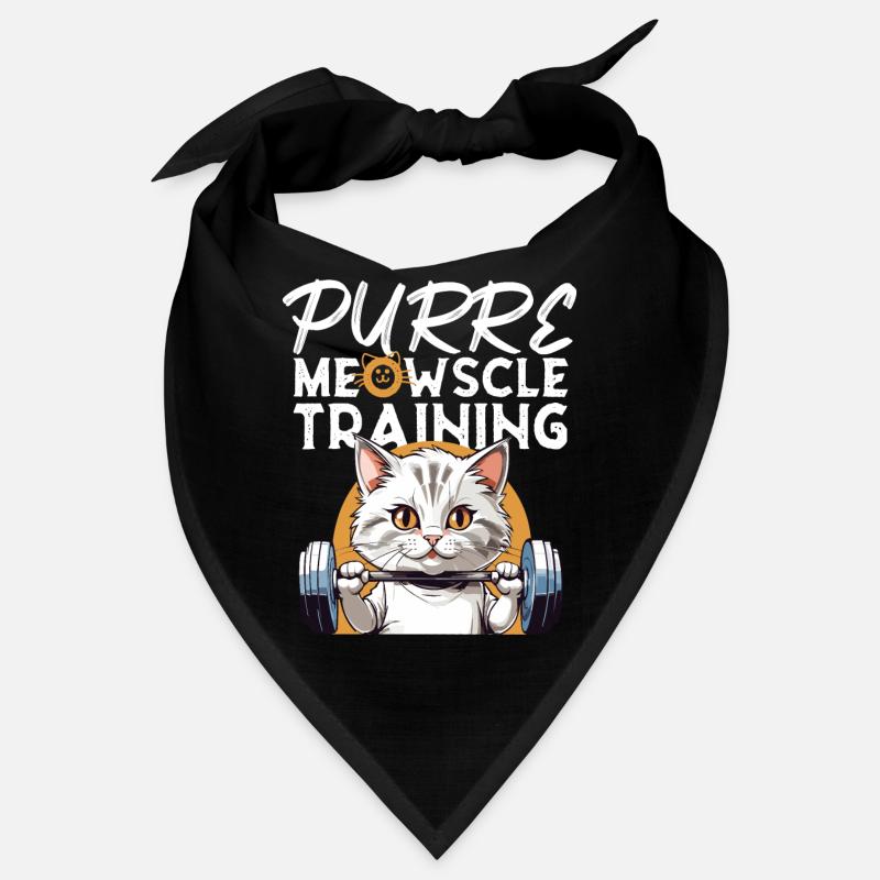 Cat Weight Training Fun "Purre Meowscle Training" Bandana