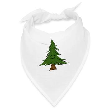 Schlafender Tannenbaum - Bandana - Weiß - Vorne