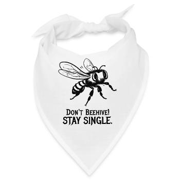 Bleib Single, fleißige Biene - Bandana - Weiß - Vorne