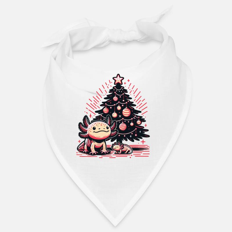 Axolotl Noël Axolotls mignons Joyeux Noël Bandana