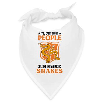 Schlangen Besitzer Kornnatter Natter - Bandana - Weiß - Vorne