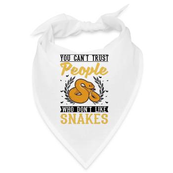 Schlangen Besitzer Kornnatter Natter - Bandana - Weiß - Vorne