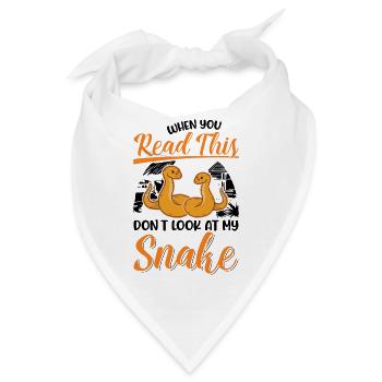 Schlangen Besitzer Kornnatter Natter - Bandana - Weiß - Vorne