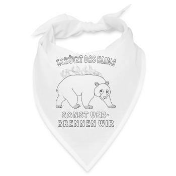 EISBÄR SCHÜTZT DAS KLIMA - Bandana - Weiß - Vorne