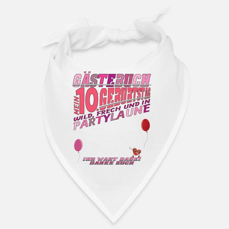 10. Geburtstag Mädchen & Junge Gästebuch Bandana