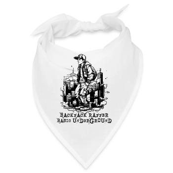 Hip-Hop Underground Rapper - Bandana - Weiß - Vorne