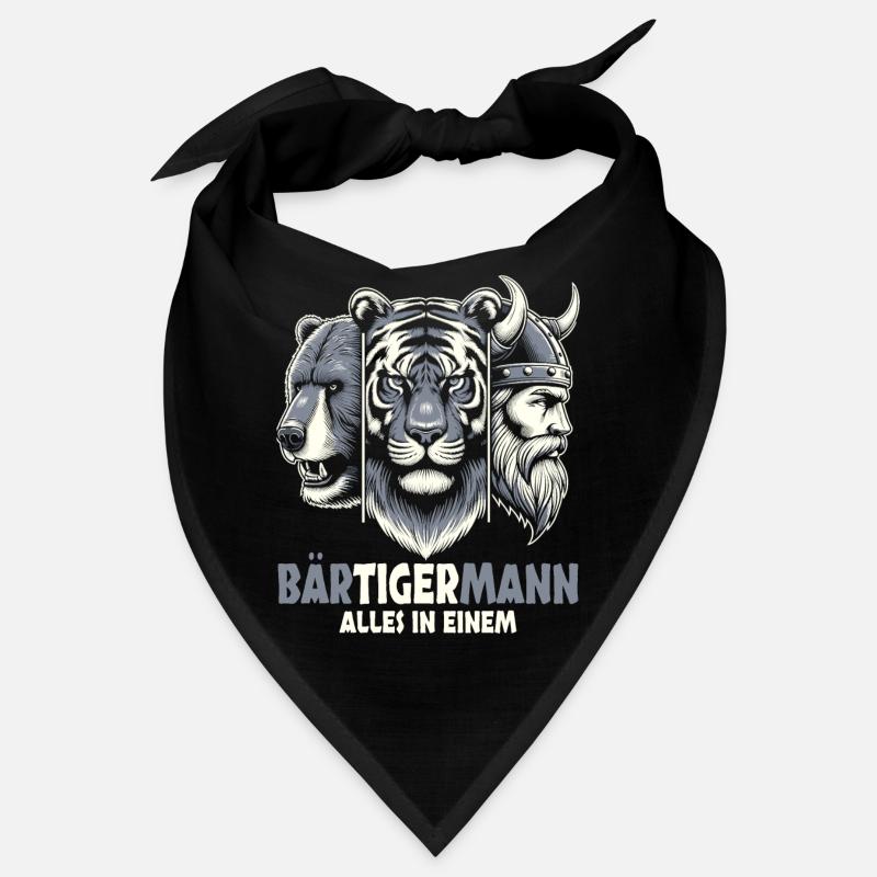 Bärtigermann Bär Tiger Mann Geschenk Bart Bandana
