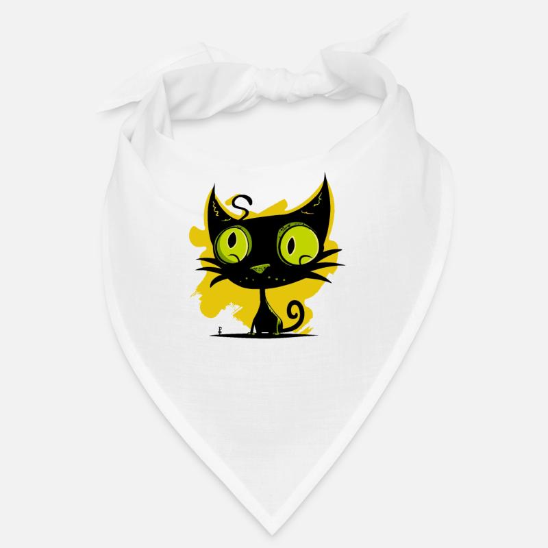 Moderne Kunst: Schwarze und Grüne Katze Bandana
