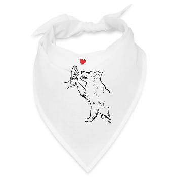 Border Collie Niedlich Border Collie Liebe Border - Bandana - Weiß - Vorne