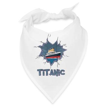 Titanic-Schiff, dieser Junge liebt die RMS Titanic - Bandana - Weiß - Vorne