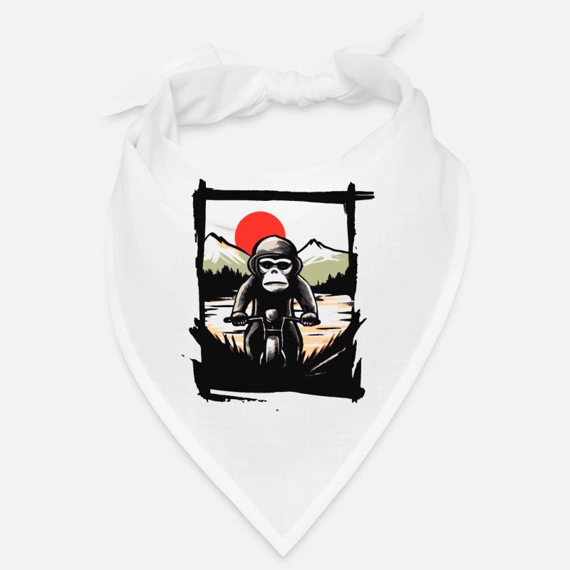 Angry Motorcyclist Biker Monkey Bandana
