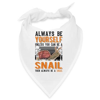 Always be yourself Snail Schnecke - Bandana - Weiß - Vorne