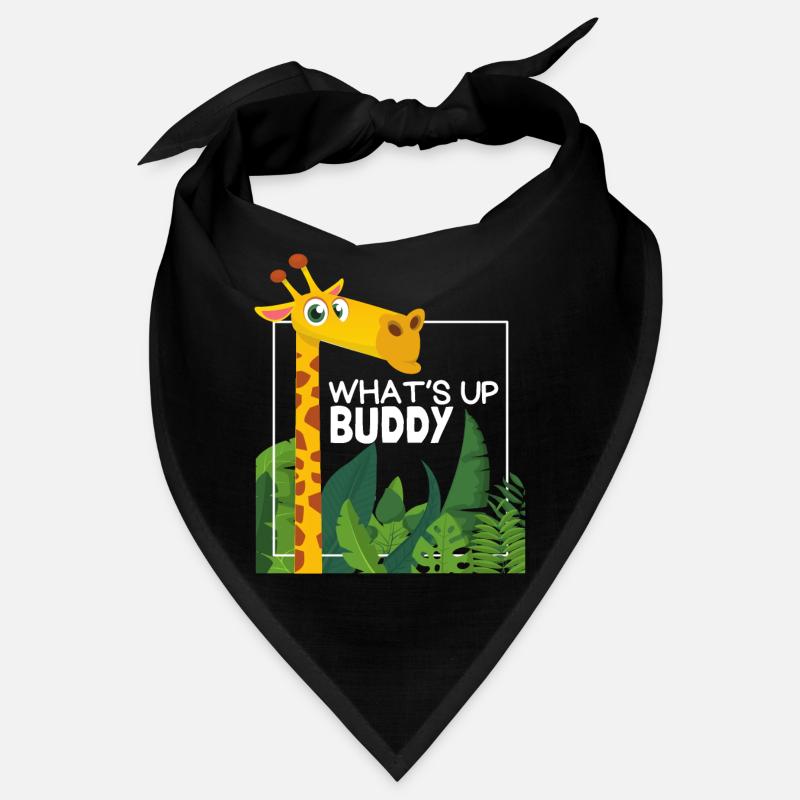 Funny Giraffe, Comic Style, Saying Bandana