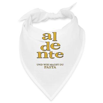 aldente UND WIE MAGST DU PASTA - Bandana - Weiß - Vorne