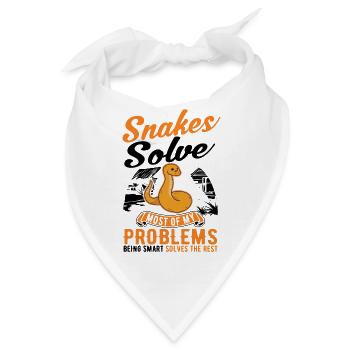 Schlangen Besitzer Kornnatter Natter - Bandana - Weiß - Vorne