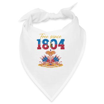 Haiti Haitian Flagge Ayiti Haitianer I Geschenk - Bandana - Weiß - Vorne