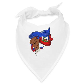 Haiti Haitian Flagge Ayiti Haitianer I Geschenk - Bandana - Weiß - Vorne