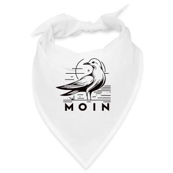 Moin Möwe Moin Sprüche Hamburg Moin Dialekt - Bandana - Weiß - Vorne
