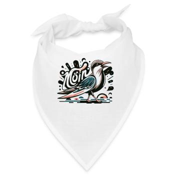 Moin Möwe Moin Sprüche Hamburg Moin Dialekt - Bandana - Weiß - Vorne