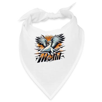 Moin Möwe Moin Sprüche Hamburg Moin Dialekt - Bandana - Weiß - Vorne