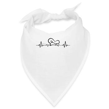 Chef de cuisine heartbeat chef chef - Bandana - Weiß - Vorne