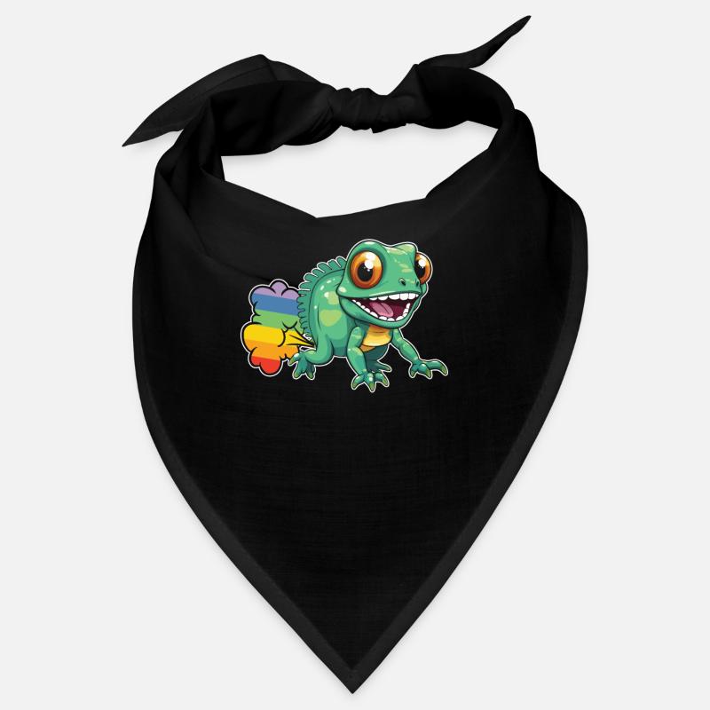 Chameleon Chamäleon Witzig Regenbogenfurz Bandana