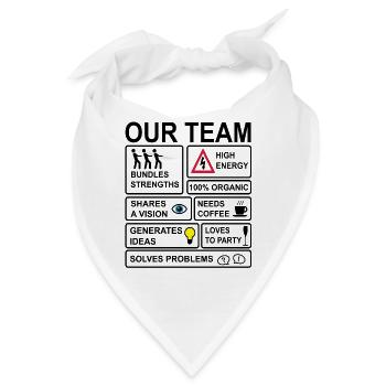 Team - Bandana - Weiß - Vorne