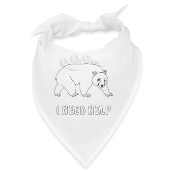 EISBÄR I NEED HELP - Bandana - Weiß - Vorne