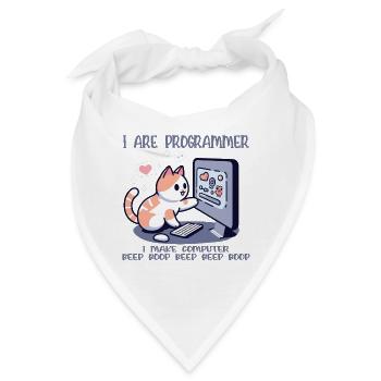 Ich bin Programmierer, lustige Katze - Bandana - Weiß - Vorne