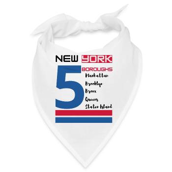 New York City Fünf Bezirke lieben die New Yorker Bronx - Bandana - Weiß - Vorne