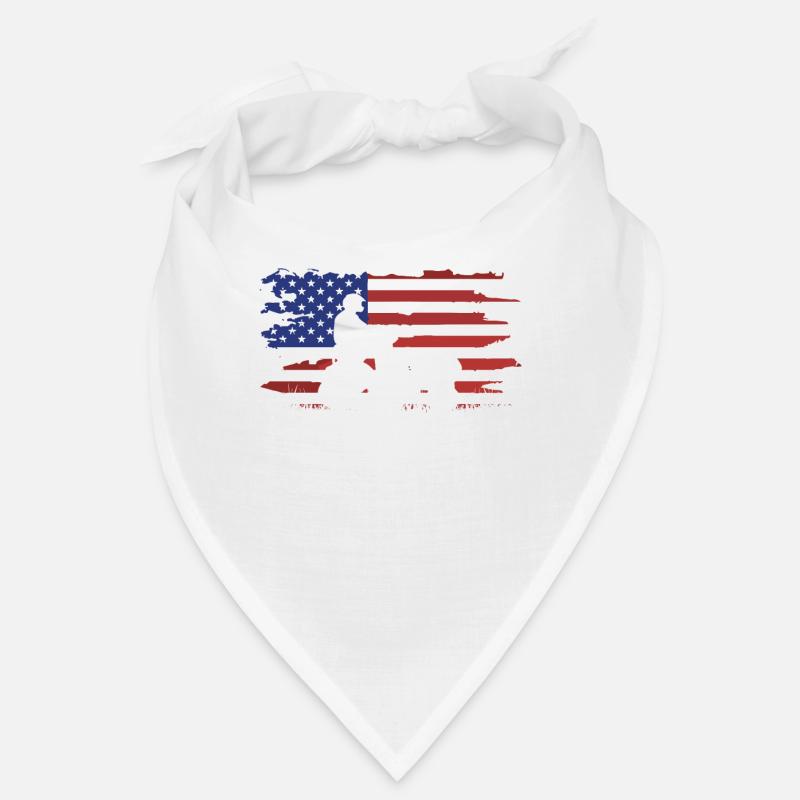 Tondeuse de course drôle Drapeau américain Bandana
