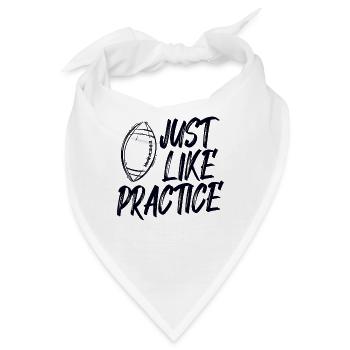 Just Like Practice American Football - Bandana - Weiß - Vorne